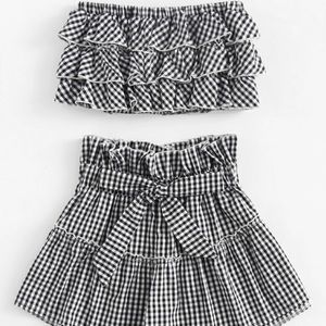 GINGHAM TWO PIECE SET